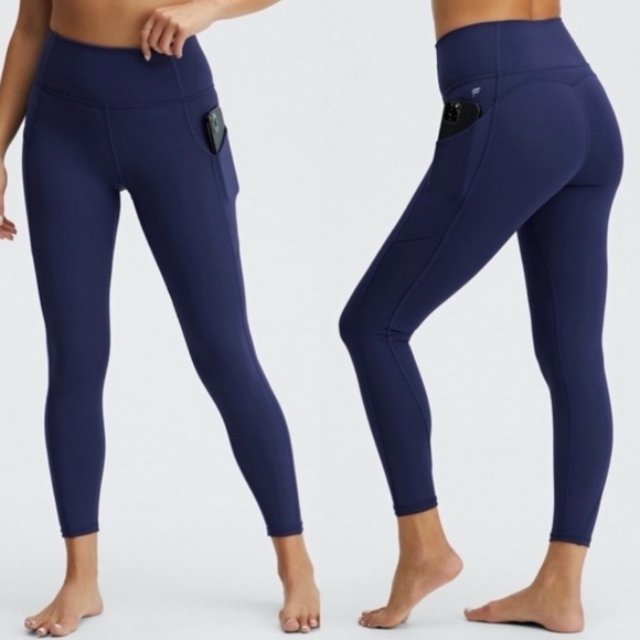 Fabletics Oasis PureLuxe High-Waisted Legging with Pocket Navy NWT - Picture 2 of 3